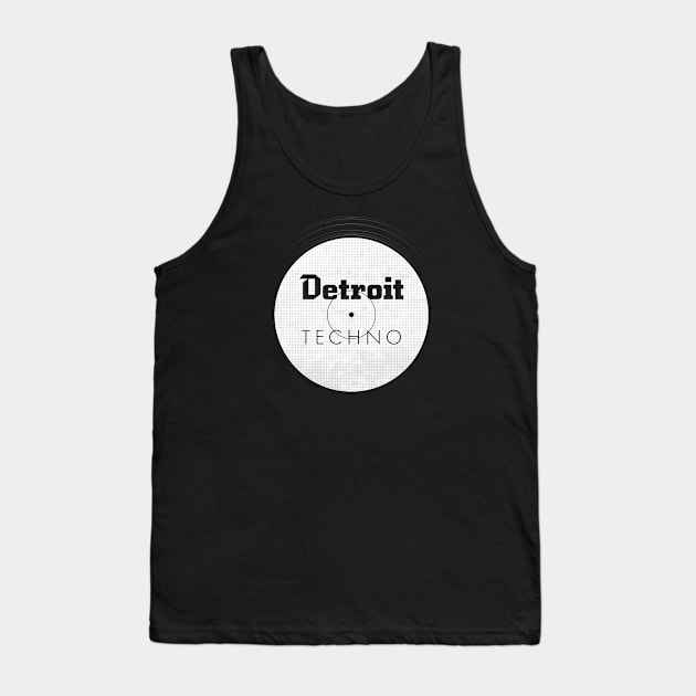 Detroit Techno - White Label Tank Top by Woodrat